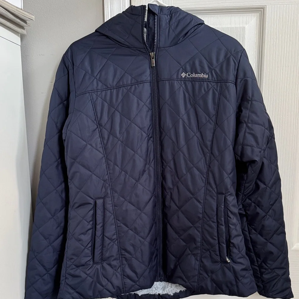 Columbia Womens Copper Crest Hooded Jacket Dark Nocturnal - Picture 6 of 8